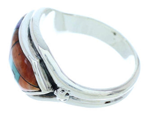 Multicolor Jewelry Southwest Sterling Silver Ring Size 7-3/4 YS72526